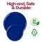 Solid Blue Flat Round Disposable Plastic Dinner Plates - 10" (120 Plates)